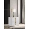 Ines 223092 2-drawer Nightstand Bedside Table - White High Gloss image 4
