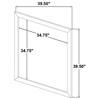 Ines 223094 Dresser Mirror - White High Gloss image 2