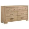 Arielle 223113 6-drawer Bedroom Dresser Cabinet - Light Oak image 2