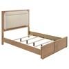 Leanne 223131Q Queen LED Panel Bed - Off White/Light Oak image 2