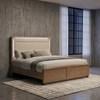 Leanne 223131Q Queen LED Panel Bed - Off White/Light Oak image 5