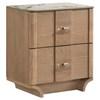 Leanne 223132 2-drawer Sinter Stone Top Nightstand - Light Oak image 1