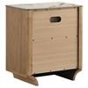 Leanne 223132 2-drawer Sinter Stone Top Nightstand - Light Oak image 3
