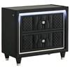 Lorient 223162 2-drawer LED Nightstand with USB - Black image 1