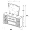 Lorient 223163FBM 8-drawer LED Flame Box Dresser and Mirror - Black image 14