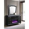 Lorient 223163FBM 8-drawer LED Flame Box Dresser and Mirror - Black image 5