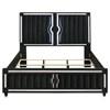 Ravenne 223191KW Velvet Upholstered California King LED Panel Bed - Black image 3