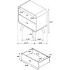 Robyn 225092 2-drawer Nightstand Bedside Table - Light Ash image 13