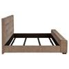 Senna 305811Q Upholstered Queen Audio Flame Visualizer Bed - Brown image 3