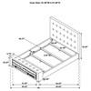 Senna 305811Q Upholstered Queen Audio Flame Visualizer Bed - Brown image 8