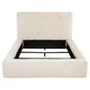 Rebecca 306141KW Faux Fur Upholstered California King Bed - Cream image 1