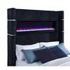 Tisdall 315868BLKQ Queen Flame Visualizer Wingback TV Bed - Black image 10