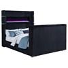 Tisdall 315868BLKQ Queen Flame Visualizer Wingback TV Bed - Black image 12