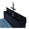 Tisdall 315868BLKQ Queen Flame Visualizer Wingback TV Bed - Black image 3