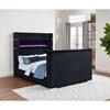 Tisdall 315868BLKQ Queen Flame Visualizer Wingback TV Bed - Black image 5