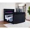 Tisdall 315868BLKQ Queen Flame Visualizer Wingback TV Bed - Black image 8