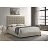 Medley 315911TANQ Genuine Leather Queen Panel Platform Bed - Tan image 6