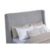 Rennes 315928KE Upholstered Eastern King Wingback Platform Bed - Grey image 1