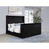 Centergrove 315945KE Upholstered Eastern King Wingback TV Bed - Black image 5