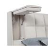 Dreux 315948CRMQ Upholstered Queen Panel Platform Bed - Cream image 5
