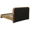 Baldacci 315954Q Upholstered Queen Platform Bed - Curry/Walnut image 5