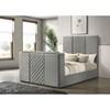 Tara 315994Q 61-inch Upholstered Queen Panel TV Bed - Grey image 5