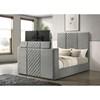 Tara 315994Q 61-inch Upholstered Queen Panel TV Bed - Grey image 8