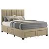 Wheatland 316010F 4-drawer Upholstered Full Storage Bed - Light Brown image 1