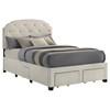 Marianna 316011F 4-drawer Upholstered Full Storage Bed - Cream image 3