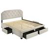 Marianna 316011KE 4-drawer Upholstered Eastern King Storage Bed - Cream image 3