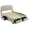 Marianna 316011Q 4-drawer Upholstered Queen Storage Bed - Cream image 1