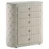 Sonya 360115 5-drawer Upholstered Bedroom Chest - Ivory image 3