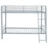 Carson 460334SVR Metal Twin Over Twin Bunk Bed - Glossy Silver image 3