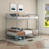Carson 460334SVR Metal Twin Over Twin Bunk Bed - Glossy Silver image 5
