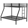 Alevera 460365BLK Metal Twin Over Full Bunk Bed with Ladder - Black image 1