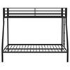 Alevera 460365BLK Metal Twin Over Full Bunk Bed with Ladder - Black image 5