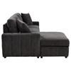 Pastrana 500349 Upholstered Sleeper Sectional Sofa LAF Chaise - Grey image 6