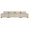 Cannella 500350 U-Shaped Double Chaise Upholstered Sectional Sofa - Beige image 2