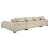 Cannella 500350 U-Shaped Double Chaise Upholstered Sectional Sofa - Beige image 5