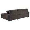 Pastrana 500359 Upholstered Sleeper Sectional Sofa RAF Chaise - Grey image 9