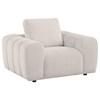 Burnett 504957 Chenille Upholstered Accent Chair - Ivory image 1