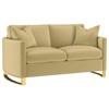 Corliss 508825 Upholstered Curved Track Arm Loveseat - Camel image 1
