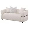 Jeanette 508962 73-inch Fabric Upholstered Round Arm Loveseat - Beige image 11