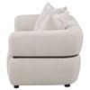 Jeanette 508962 73-inch Fabric Upholstered Round Arm Loveseat - Beige image 2