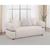 Jeanette 508962 73-inch Fabric Upholstered Round Arm Loveseat - Beige image 6