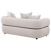 Jeanette 508962 73-inch Fabric Upholstered Round Arm Loveseat - Beige image 7