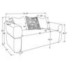 Jeanette 508962 73-inch Fabric Upholstered Round Arm Loveseat - Beige image 8