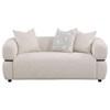 Jeanette 508962 73-inch Fabric Upholstered Round Arm Loveseat - Beige image 9