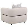 Jeanette 508963 Fabric Upholstered Round Arm Accent Chair - Beige image 3