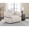 Jeanette 508963 Fabric Upholstered Round Arm Accent Chair - Beige image 4